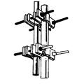 Outdoor Pipe Mounting Kit for 3.5 in OD Round Members, Galvanized Steel