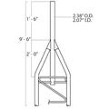 45G Top Section with 2.38-in OD x 18-in Pipe