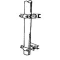 Universal clamp set, pole, UPS
