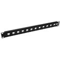 12-P 1U RM Unshielded Blank Keystone Patch Panel