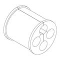 Grommet with 4 x 16mm Holes