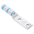 Two-hole, flex lug, long barrel, #6 AWG wire, 1/4