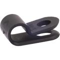 Plastic Cable Clamp with 3/8 in Hole Size in Black, Screw Mount, 100 Pack