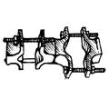 Pipe Mounting Kit for 1 - 2.8 in OD Round Members, Outdoor, Aluminum