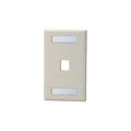 1-Port Single Gang Keystone Plate White