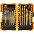 Titanium Pilot Point Drill Bit Set, 21-Piece