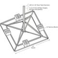 Non-Penetrating Roof Mount 2” STD. Pipe x 34 1/4”