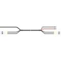 15 ft HELIAX FiberFeed Hybrid Cable Assembly, LC - LC 2 Fiber Simplex, SM