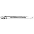 Cable Tie,Mount,11-3/4"x3/16",UV Black,50lb./100pk