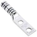 Two-hole, long barrel lug #2 AWG wire, 1/4
