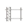 3' side arm mount with 2 tie backs