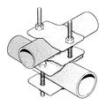 1.5-2.3" Diameter Clamp Perpendicular to Wood Post