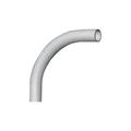 PVC 90° Elbow, 2", Plain End, Schedule 80, Gray