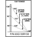 65G 150-ft Guyed Tower Kit
