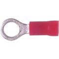 Vinyl Ring Terminal with Butted Seam in Red, #22 - 18 AWG, #10 Stud, 100 Pack