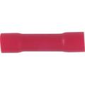 Vinyl Butt Connector in Red with Brazed Seam, #8 AWG, 100 Pack