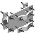Crossover Plate for joining 2 to 5 in OD to 4 - 9 in OD Round Members