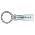 Heat Shrink Ring Terminal in Blue, #16 - 14 AWG, 3/8 in Stud, 100 Pack