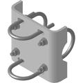 Pipe Mount Hardware Kit for 3-1/2 in OD Pipe, Hot-dipped Galvanized Steel