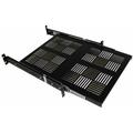 19in Adjst Sliding Heavy Duty Shelf, 24in D, Black