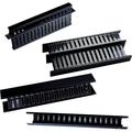 1U Single-Sided Horizontal Wire Manager. Black.