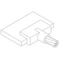 Cable to Buss Bar, #2 Solid to 1/4" bar