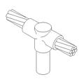Cable to Ground Rod, #2 Solid to 5/8" rod