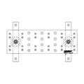 1/4" x 4" x 12" Ground bar with plexiglass cover