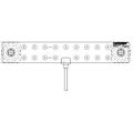 1/4" x 2" x 12" tinned ground bar w/ angle adapter