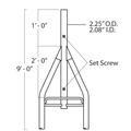 45G Top Section with 2.25-in OD x 12-in Pipe