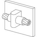 Horizontal #2 Std cable to Vertical flat steel