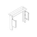 Rack standoff bracket, 6-15/16 H, flat black