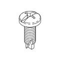 Combination Pan Head, Pilot Point, Mounting Screws