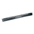 12-Port 1U Rack-Mount Cat6/5 110 Patch Panel 568B