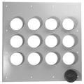 Aluminum Entry Panel w/ (12) 4" Ports (3x4)