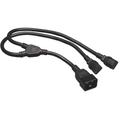 2' Universal AC Power Splitter, 2xC14 14AWG 15A