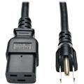 8' AC Power Cord, C19 to 5-15P, 3x14AWG 15A 125V