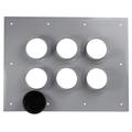 6-Port (2x3) Wall Entry Panel w/ 4" Diameter Holes