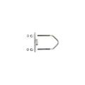 V-Bolt Mounting Kit for 3 in Max OD Round Members, Outdoor Application, Set of 2