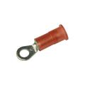 Ring Terminal, Red Nylon Ins., Stud Size 3/8
