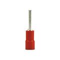 Red Nylon-Insulated Pin Terminal for 22-18AWG Wire
