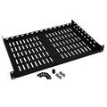 Fixed Shelf, 1U Cantilever Mount, 40 lbs, 2POST