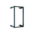 19"x38.5"x18" 19 RU Wall-Mount Black Steel Rack