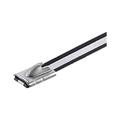 Nylon coated stainless steel tie, AISI 316, heavy