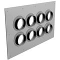 8-Port (2x4) Wall Entry Panel w/ 4" Diameter Holes