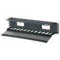 Horizontal Cable Manager with Dual Hinged Cover