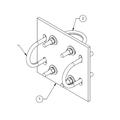 Crossover plate for joining 2-7/8 to 2-7/8 in OD Round Members