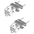 Universal Open Face Pipe Mount Kit for 2-3/8 in OD Pipe, Hot-dipped Galvanized
