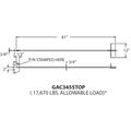 Guy anchor rod with 5-hole equalizer plate, 81" L