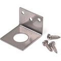 3/4" Trunk Groove Bracket, Chrome Stainless Steel